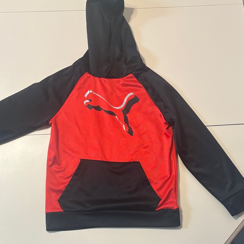 Puma Kids Hoodie in Red and Black